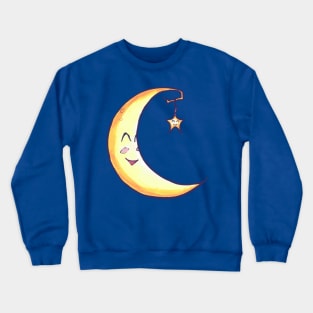 Good Night Moon Cartoon Crewneck Sweatshirt